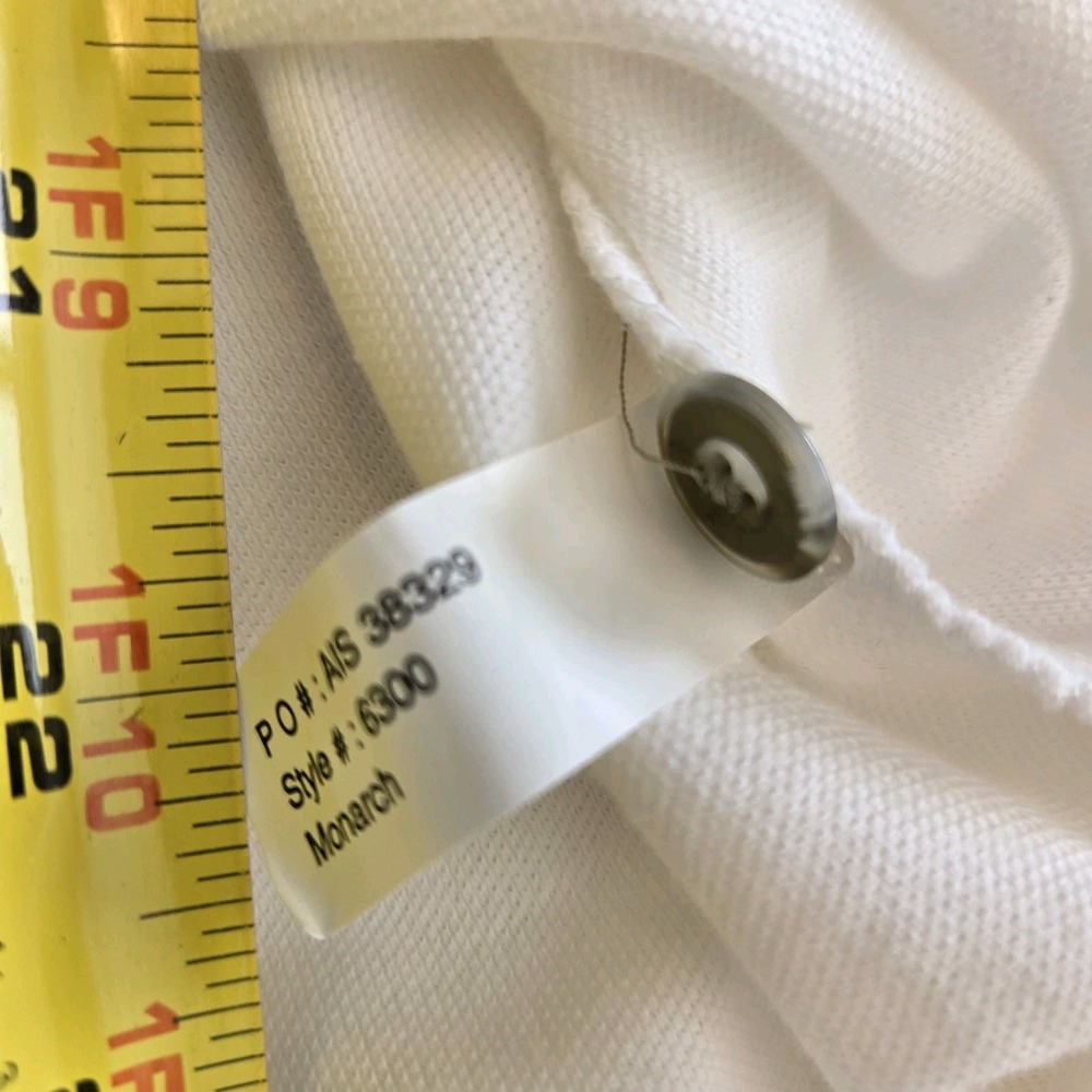 Destinations Polo Shirt Mens Medium White Goodyear Tires Branded 100% Cotton NWT - Picture 8 of 13